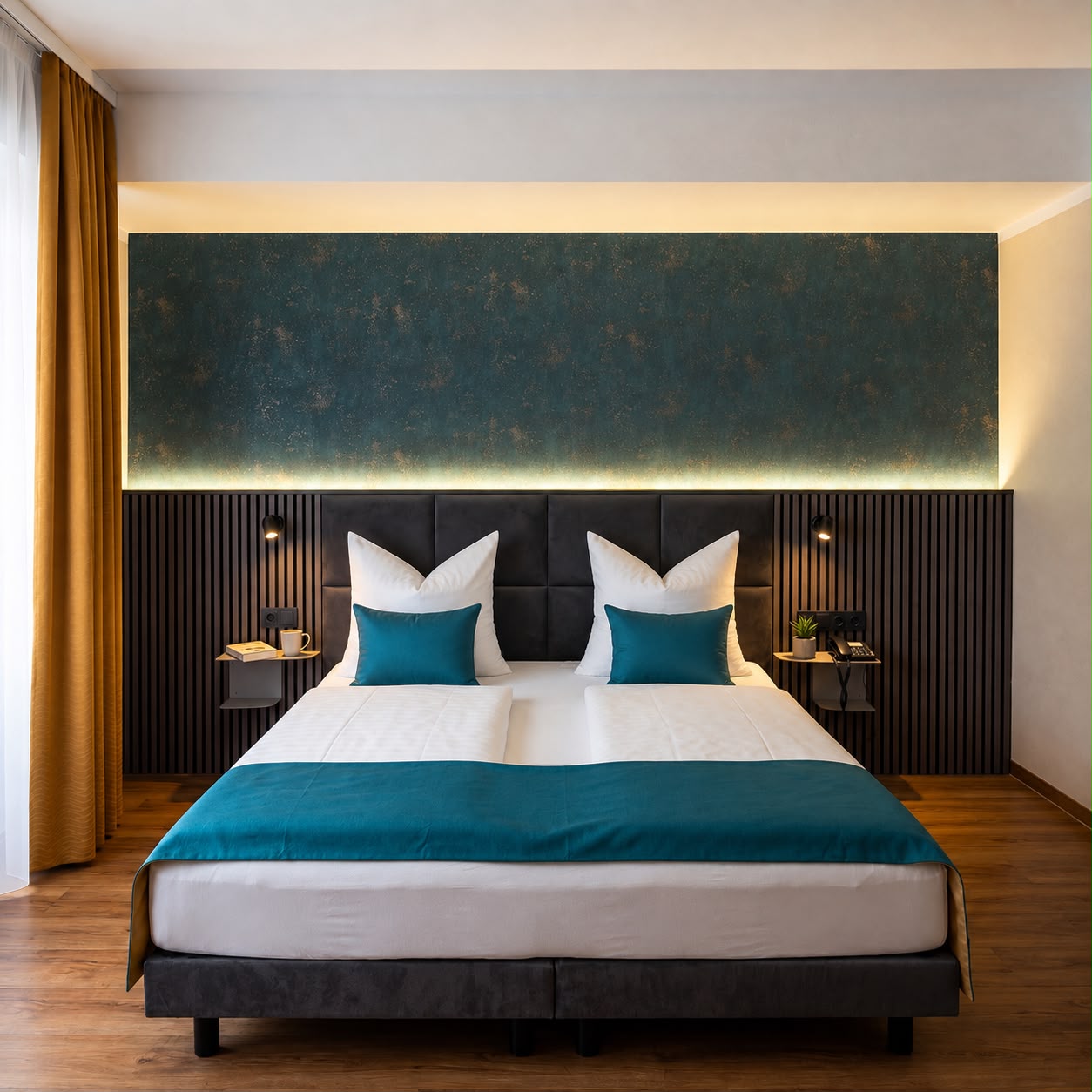 Gemütliches Doppelzimmer im Hotel Wali Bielefeld